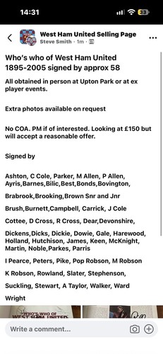 Signed west ham united - x,