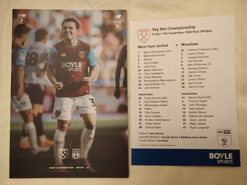 West ham united wrexham - west,