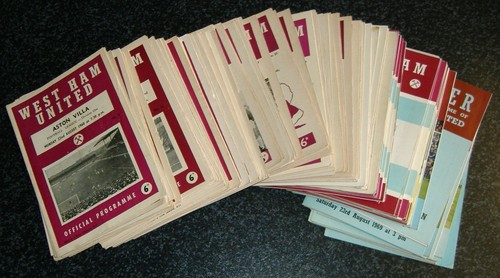 West ham 1960s home programmes - ham,