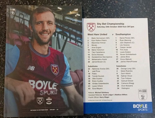 West ham united - united, southampton