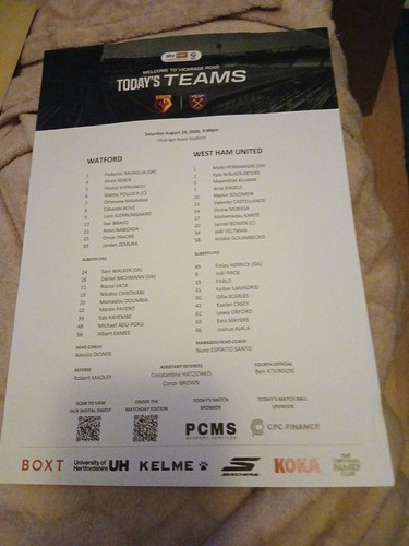 Watford west ham united - v,