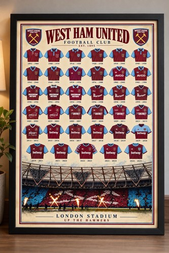West ham united framed - west, a4