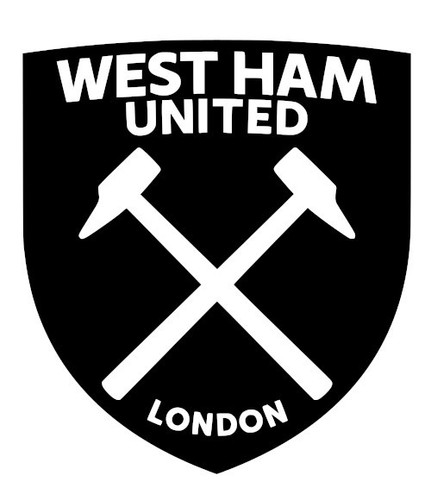 West ham die cut decal - -, cut/