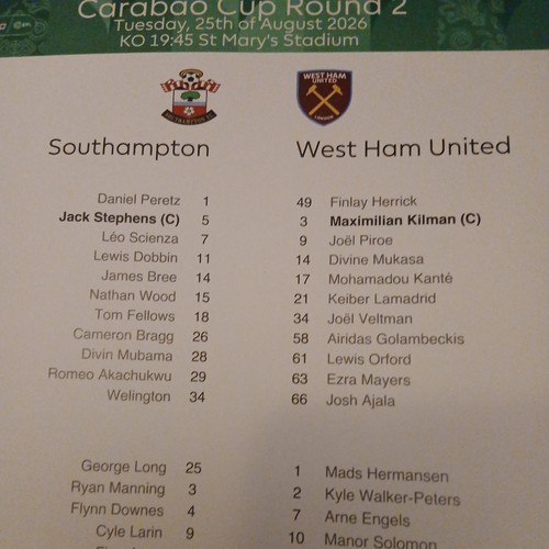 Southampton west ham - southampton,