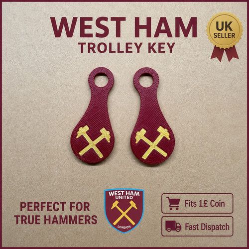 West ham inspired trolley key - inspired,
