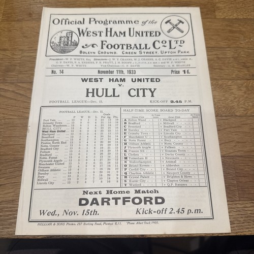 West ham hull city - ham, november