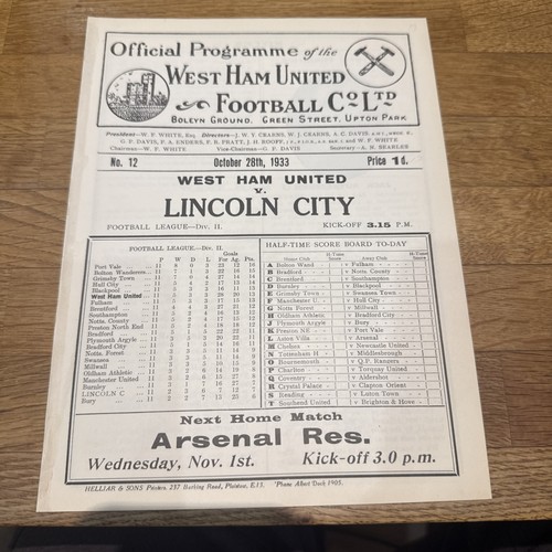 West ham lincoln city - ham, v