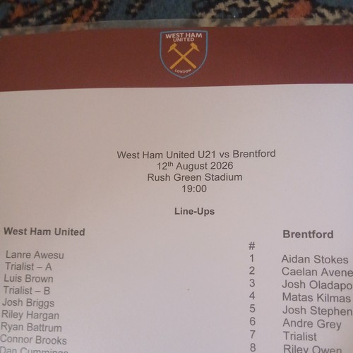 West ham united u21s - u21s,