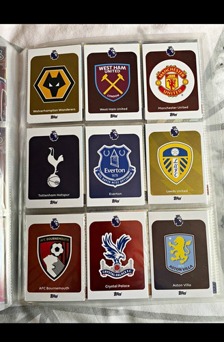 Football card team emblems,