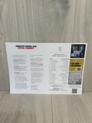 Lincoln city west ham united - ham,