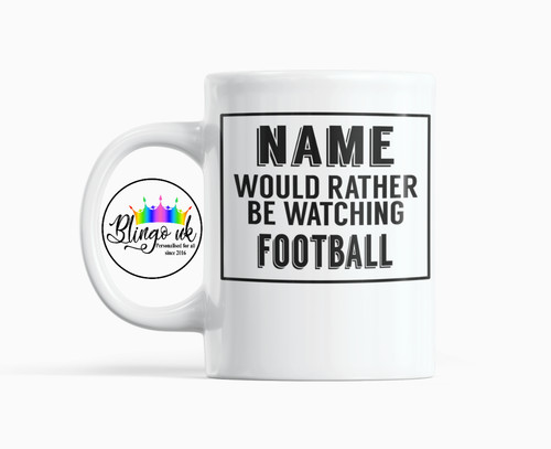 Football mug personalised any - football,